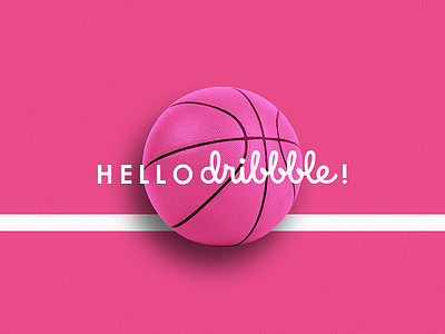dribbble debut basketball debuts design dribbble first shot game on graphic design hello new player photoshop