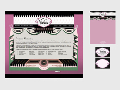 Ventana Website, Newsletter & Card best business cards design disney print stationary web design wedding