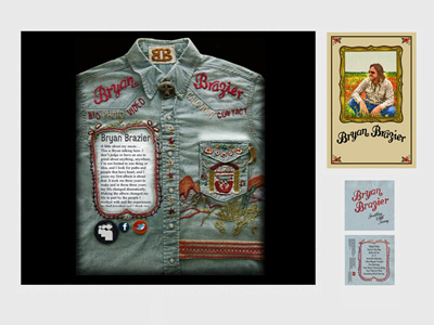 Bryan Brazier | Country Singer album cover art best country music design embroidery poster web design website