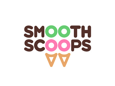 Smooth Scoops design ice cream just for funsies logo