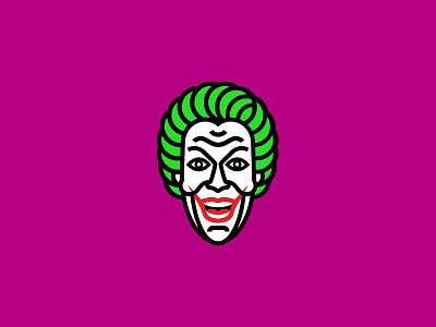 The Joker 1960s batman cesar romero clown green head icon illustration joker logo male purple