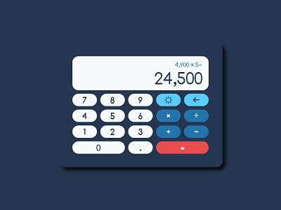 Calculator — Daily UI #004 004 blue calculator dailyui design numbers struggle
