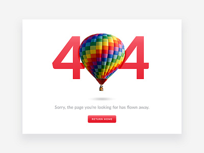 404 Page — Daily UI #008 008 404 colorful dailyui design error hot air balloon ui website
