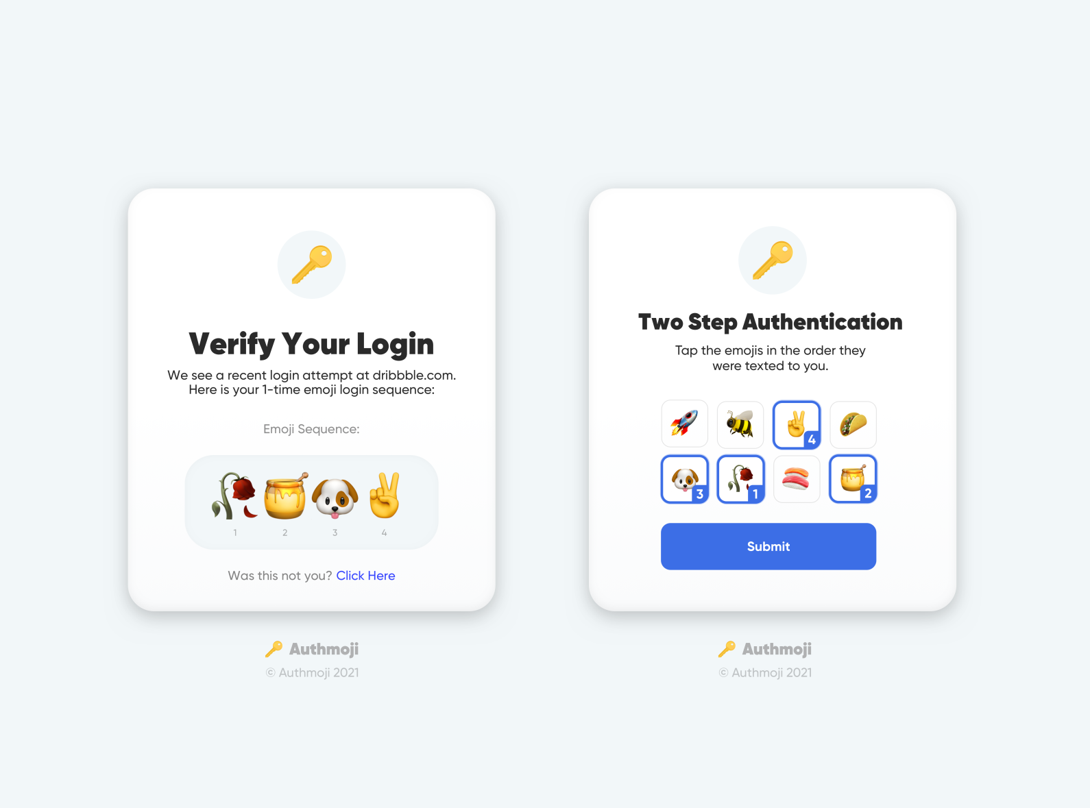 Authmoji | Two Factor Authentication by Marcus Triest on Dribbble
