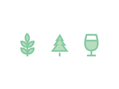 Specialty Land Icons crops icon icon design iconography oregon timber wine