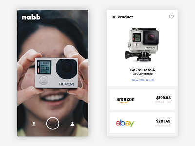 Nabb Product Scanner amazon camera capture ebay image recognition image scan product product design scan ui ux watson