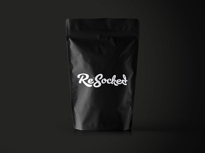 ReSocked font monthly package design packaging script socks subscription