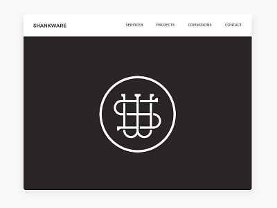 Shankware branding landing mobile monochrome noir shankware ui