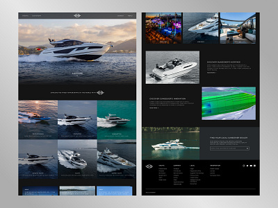 Sunseeker Website Redesign boat design luxury photography sunseeker ui uiuix uiux ux web web design website website design yacht yachts