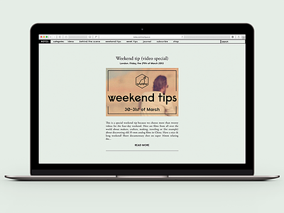 communiqué notes [website] blog design green journal minimalism minimalistic notes post tips typography webdesign website