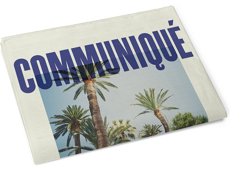 communiqué vintage retro old palms palm typography print paper newspapers magazine newspaper