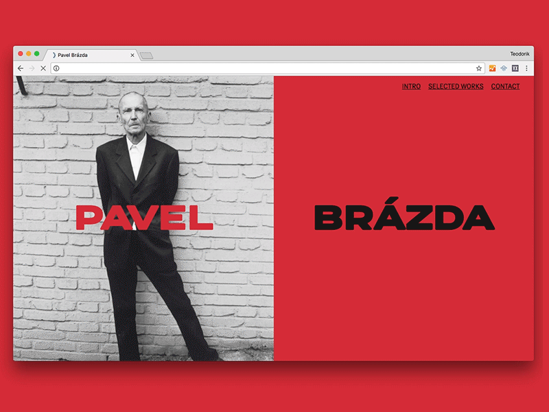 Pavel Brazda [website] black bold columns font graphic design homepage magazine red typeface ui ux website