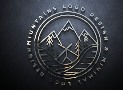 MINIMAL MOUNTAIN LOGO DESIGN adobe portfolio art branding design designer digital art graphic design illustration logo logo design logos minimal minimalist typography vector