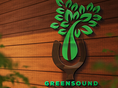 GREEN SOUND branding design graphic design illustration logo typography vector