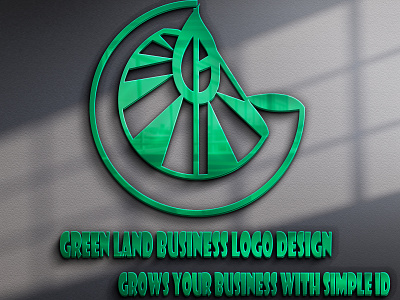 GREEN LAND BUSINESS LOGO DESIGN art brand branding branding design business design designer digital art graphic design green illustration logo logo design logos vector