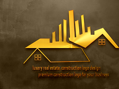 Luxury real estate, construction logo design art branding constructin design digital art graphic design illustration logo logodesign luxury model modern typography vector