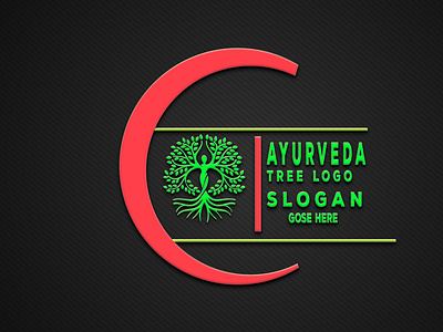 Ayurveda tree logo design