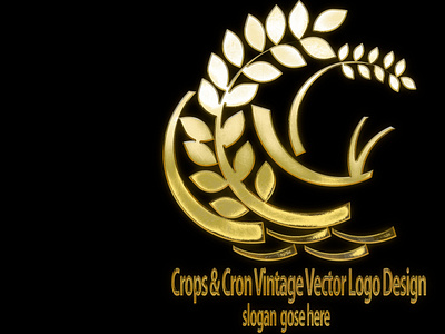 CROPS & CRON VINTAGE VECTOR LOGO DESIGN
