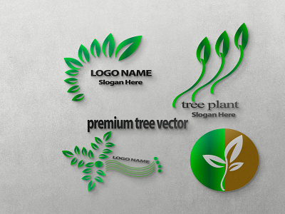 PREMIUM TREE VECTOR art brand design branding design designer digital art drawing graphic design illustration logo logo design logo maker logos modern premium logo tree leaf logo tree palnt typography vector