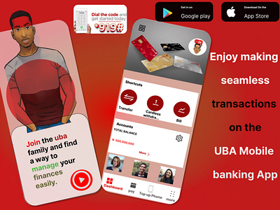 Uba app advert branding flyers