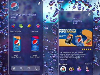 Pepsi 3d branding design graphic design ui ui design