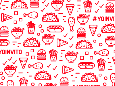 Food Pattern. burguer food french fries hamburguer hot dog pattern pizza salad taquito