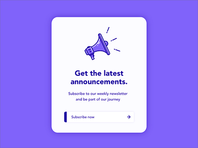 Daily UI #026 • Subscribe 026 dailyui design email illustration megaphone popup subscribe