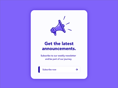 Daily UI #026 • Subscribe