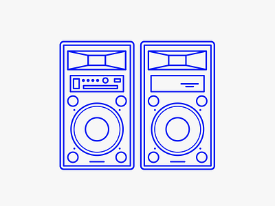 Speakers illustration music speakers