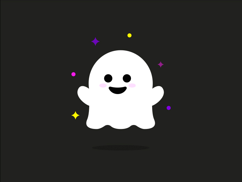 October 1 after effects animation ghost halloween illustration october pow sparkle