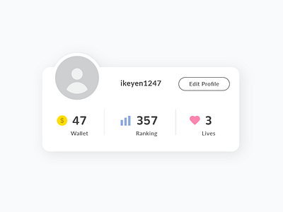 Profile Stats design game mobile profile stats user