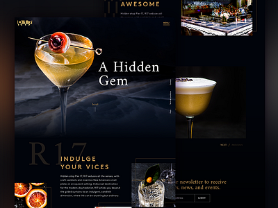 Speakeasy Website Concept bar branding homepage landing logo photography restaurant typography ui ux website