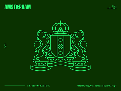 OO2 | Amsterdam amsterdam coat of arms coatofarms europe heraldy holland monoline netherlands vector vector art
