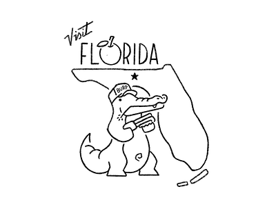 The Bathsalts State! florida illustration procreate tourism typography