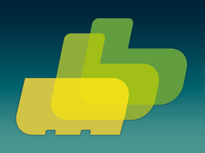 Marcos Batalla Brosig Logo forms fresh green logo round shapes spring yellow