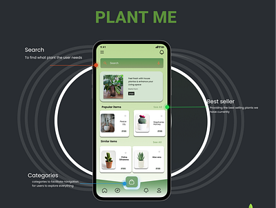 PLANT ME app app design plant me prototype ui design user interface ux disgn