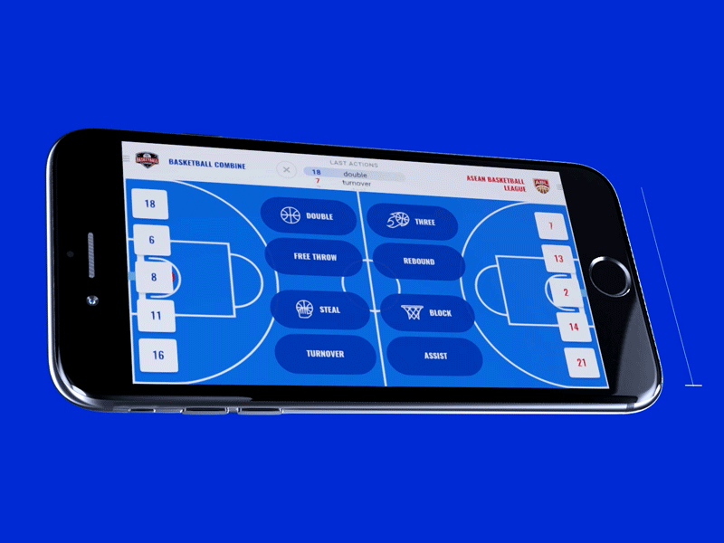 SSN App 3d accelerometer app basketball contest sport team ui ux yaka spectrum