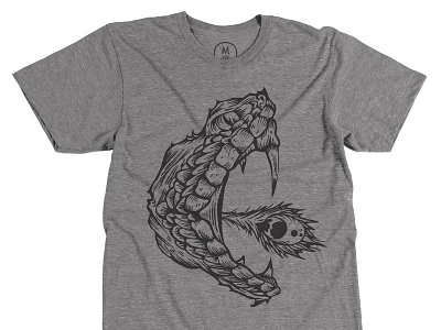 Fang & Feather Tee american apparel fang feather illustration rattlesnake shirt snake tee tri blend triblend viper