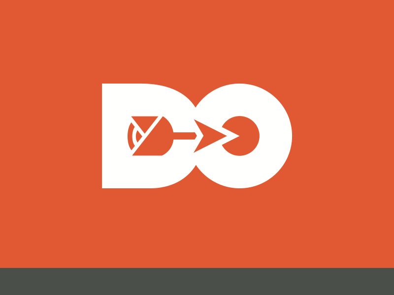 Digital Outcome identity branding logo rose arrow pacman orange black halloween archery