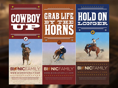 Bionic Family Rodeo Banners banner bionic event horses leather print rodeo southwest vinyl west western wild