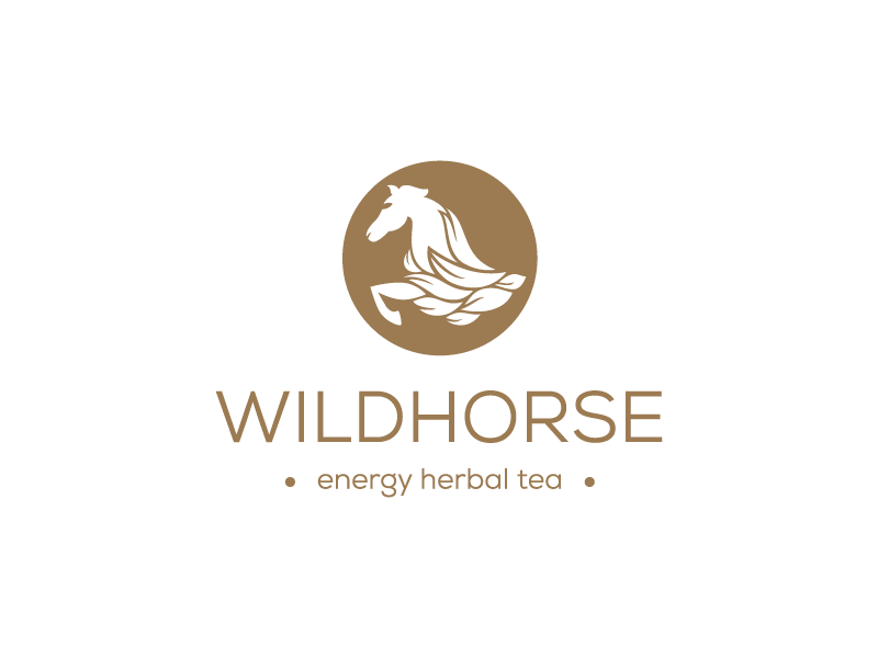 Wild Horse Tea: Variation 1 energy herbal horse identity label logo packaging tea wild