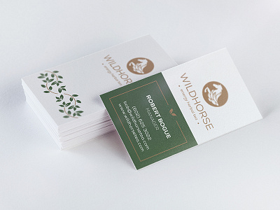Wild Horse Tea: Business Card v1 branding energy herbal horse packaging tea west wild