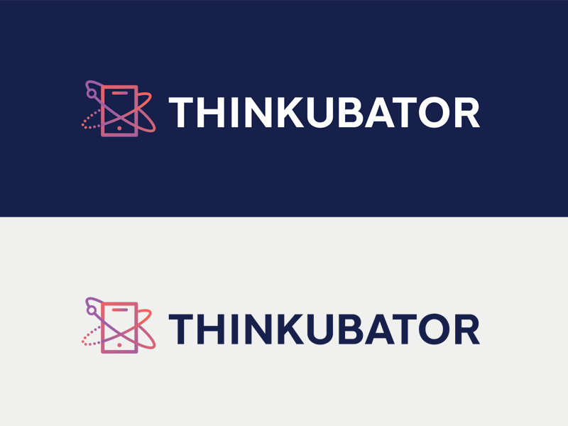 Thinkubator app branding icon identity ios lightbulb logo maze orbit think