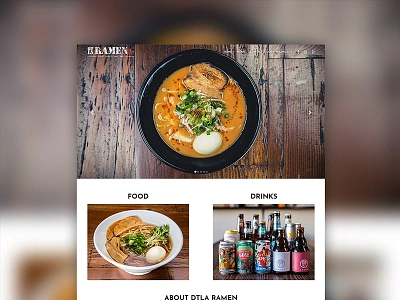 DTLA Ramen ui design web design