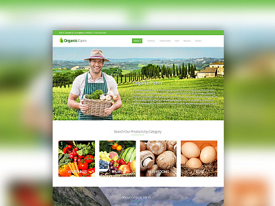 Organic Farm theme website design branding ui ui design ux ux design web design
