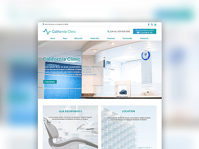 Clinic theme website design