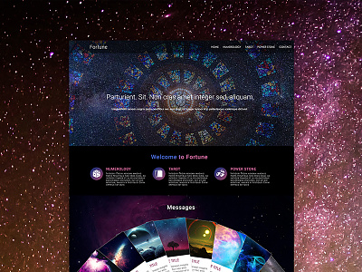 Fortune teller theme website design branding galaxy ui ui design ux ux design web design