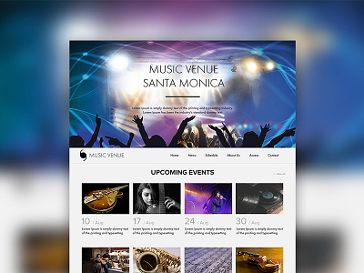 Music Venue theme website design
