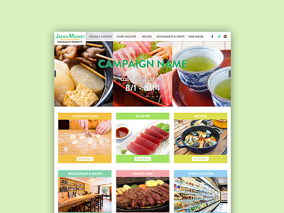 Japanese Food Market theme website design branding ui ui design ux ux design web design