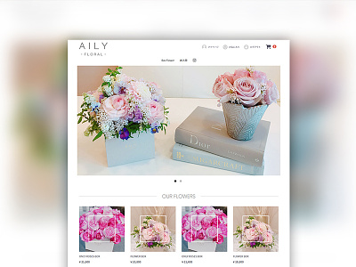 Aily Floral branding flower graphic design ui ui design ux ux design web design